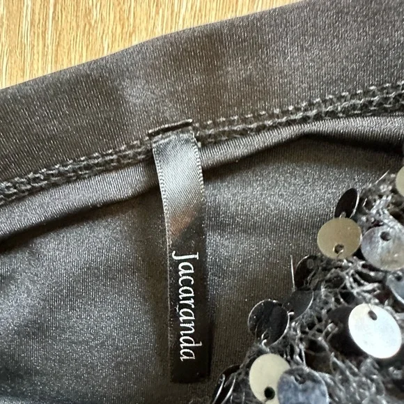 Elegant Strapless Black Sequin Dress - Picture 3 of 3